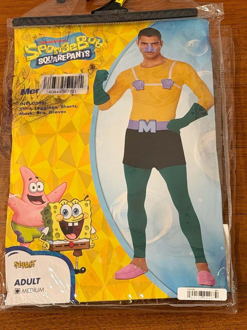 Spirit Halloween SpongeBob SquarePants Mermaid Man Costume Size Medium